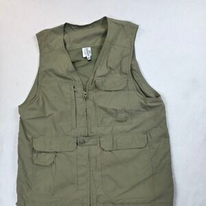 Magellan's Travel Gear Utility Vest Womens Small Olive Green‎ Nylon Multi Pocket